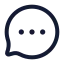 Messagecirclemore icon with stroke rounded style