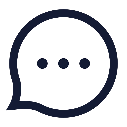 Message Circle More Icon in Stroke Sharp style