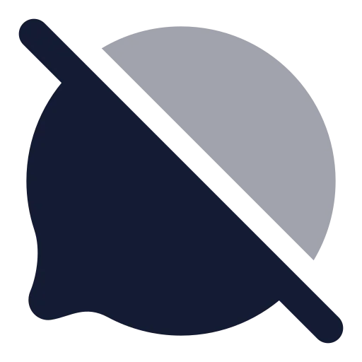 Message Circle Off Icon in Bulk Rounded style