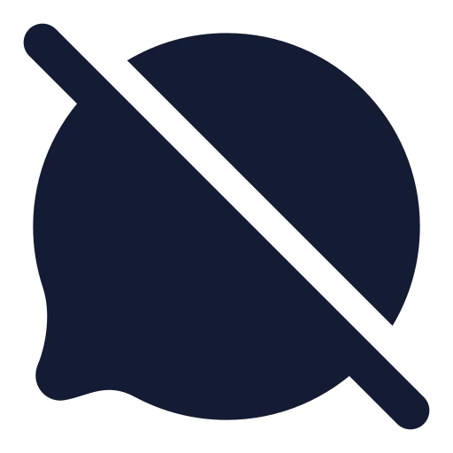 Message Circle Off Icon in Solid Rounded style