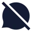 Messagecircleoff icon with solid sharp style