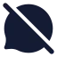 Messagecircleoff icon with solid standard style