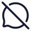 Messagecircleoff icon with stroke rounded style