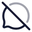 Messagecircleoff icon with twotone rounded style