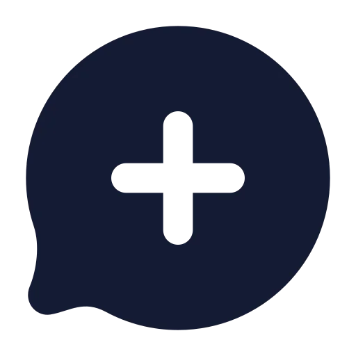 Message Circle Plus Icon in Solid Rounded style