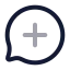 Messagecircleplus icon with twotone rounded style