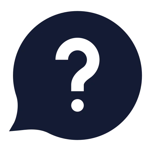 Message Circle Question Mark Icon in Solid Sharp style