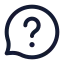 Messagecirclequestionmark icon with stroke standard style