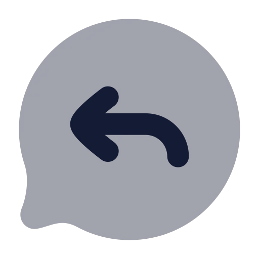 Message Circle Reply Icon in Bulk Rounded style