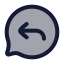 Messagecirclereply icon with duotone rounded style