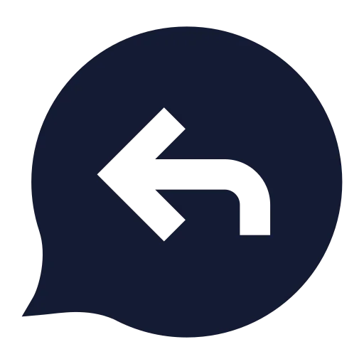 Message Circle Reply Icon in Solid Sharp style