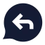 Messagecirclereply icon with solid sharp style