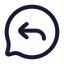 Messagecirclereply icon with stroke rounded style