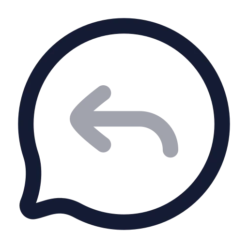 Message Circle Reply Icon in Twotone Rounded style