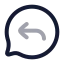 Messagecirclereply icon with twotone rounded style