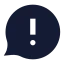 Messagecirclewarning icon with solid sharp style