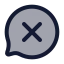 Messagecirclex icon with duotone rounded style