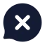 Messagecirclex icon with solid standard style