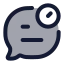Messagedelay icon with duotone rounded style