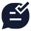 Messagedone icon with solid sharp style
