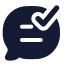 Messagedone icon with solid standard style