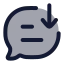 Messagedownload icon with duotone rounded style