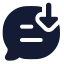 Messagedownload icon with solid standard style