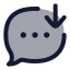 Messagedownload icon with duotone rounded style