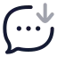 Messagedownload icon with twotone rounded style