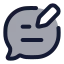 Messageedit icon with duotone rounded style