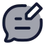 Messageedit icon with duotone standard style