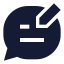Messageedit icon with solid sharp style