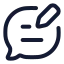 Messageedit icon with stroke rounded style