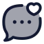 Messagefavourite icon with duotone standard style