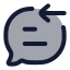 Messageincoming icon with duotone rounded style