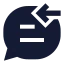 Messageincoming icon with solid sharp style