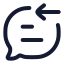 Messageincoming icon with stroke rounded style