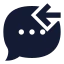 Messageincoming icon with solid sharp style