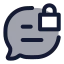 Messagelock icon with duotone standard style