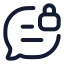 Messagelock icon with stroke rounded style