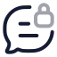 Messagelock icon with twotone rounded style