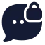 Messagelock icon with solid standard style