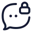 Messagelock icon with stroke rounded style