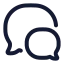Messagemultiple icon with stroke rounded style