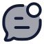 Messagenotification icon with duotone rounded style
