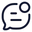 Messagenotification icon with stroke rounded style