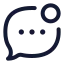 Messagenotification icon with stroke rounded style