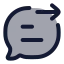 Messageoutgoing icon with duotone rounded style