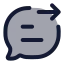 Messageoutgoing icon with duotone standard style