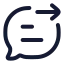 Messageoutgoing icon with stroke rounded style